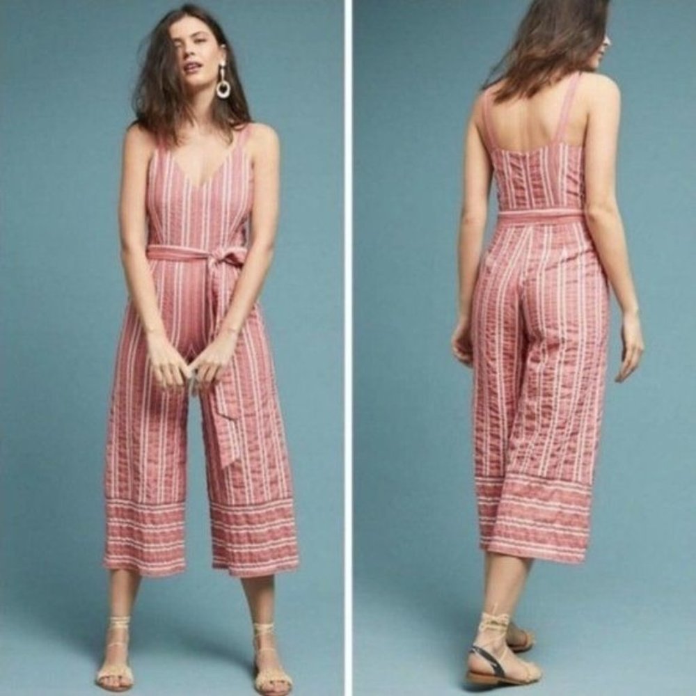Striped Red Jumpsuit